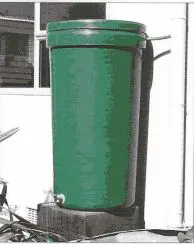 Tank installed, has a hose tap which can be installed in two places